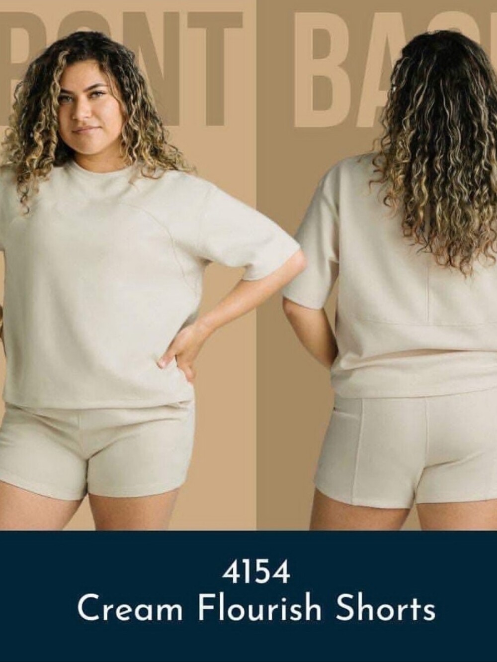 NWT Zyia Cream Flourish Shorts